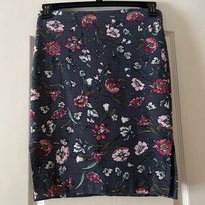 LOFT Floral Pencil Skirt